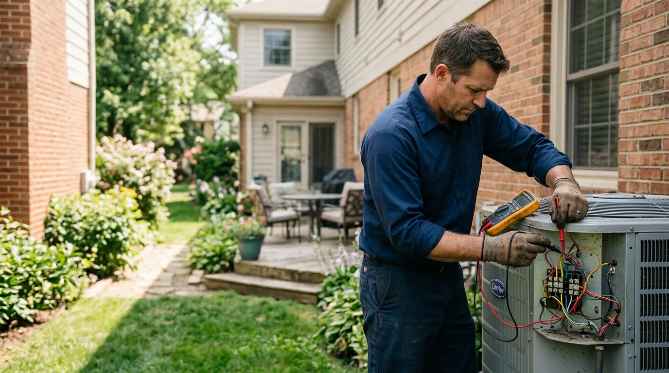 HVAC technician working near Dibble, OK